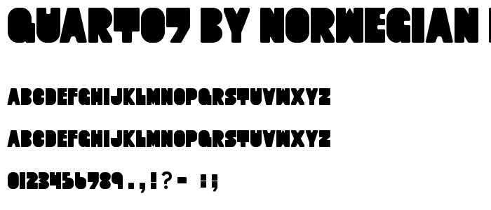 Quart07 by Norwegian Ink font